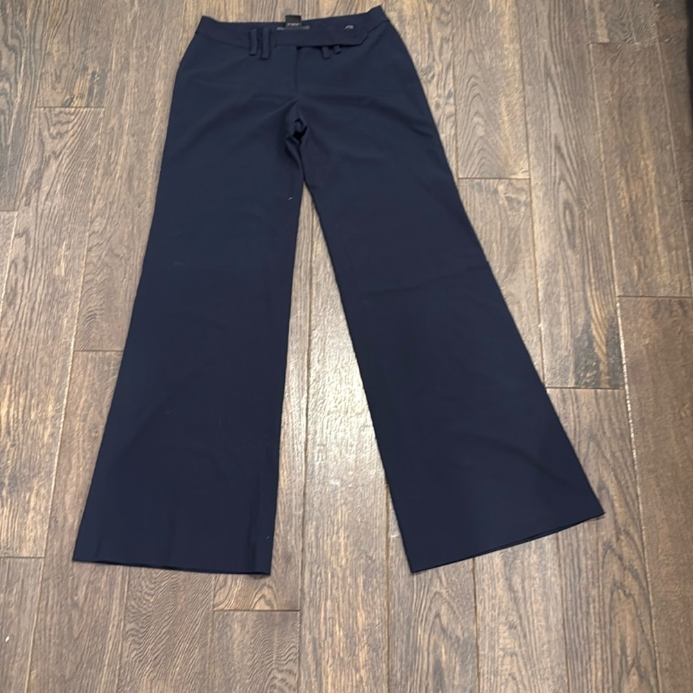 Super wide leg navy dress pants